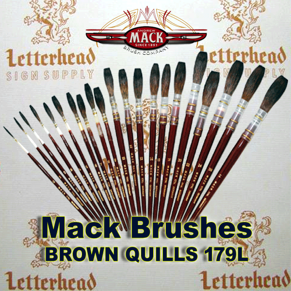 179 L series Quill brushes Mack Brush Company