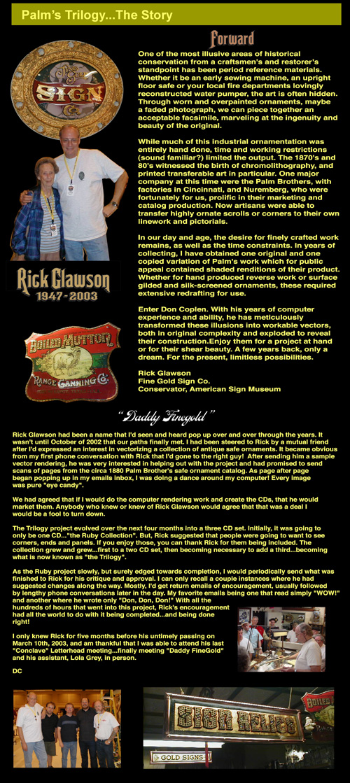 palms trilogy the story on Rick Glawson & Don Coplen creating the clip art