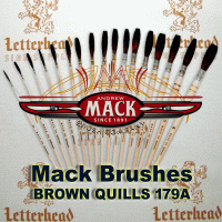 Lettering Quill brush brown series 179 Full Set Lettering Quill brush brown series 179 Full Set