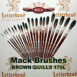 Sign painter lettering brushes full set series 179L brown size 0-30 Sign painter lettering brushes full set series 179L brown size 0-30