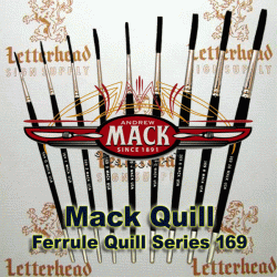 Ferrule Quill Lettering Brushes Series-169 Full Set Ferrule Quill Lettering Brushes Series-169 Full Set