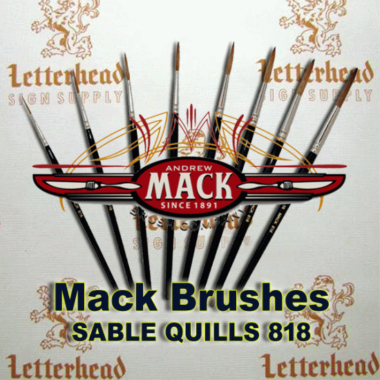 Quill Lettering Brushes Red Sable series 818 Full Set