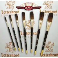 mack brush flat lettering brush soft stroke brown series-1992 full set