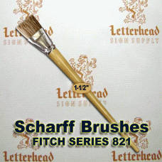 1-1/2" Fitch lettering Brush White Bristle Short Scharff series 821 1-1/2" Fitch lettering Brush White Bristle Short Scharff series 821