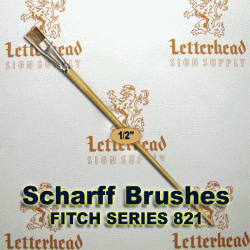 1/2" Fitch lettering Brush White Bristle Short Scharff series 821 1/2" Fitch lettering Brush White Bristle Short Scharff series 821