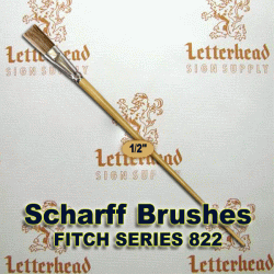 1/2" Fitch lettering Brush White Bristle Long Scharff series 822 1/2" Fitch lettering Brush White Bristle Long Scharff series 822