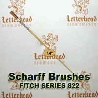 1/4" Fitch lettering Brush White Bristle Long Scharff series 822