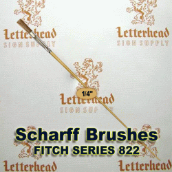 1/4" Fitch lettering Brush White Bristle Long Scharff series 822 1/4" Fitch lettering Brush White Bristle Long Scharff series 822