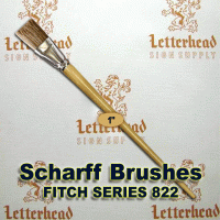 1" Fitch lettering Brush White Bristle Long Scharff series 822