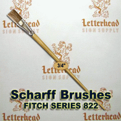 3/4" Fitch lettering Brush White Bristle Long Scharff series 822 3/4" Fitch lettering Brush White Bristle Long Scharff series 822