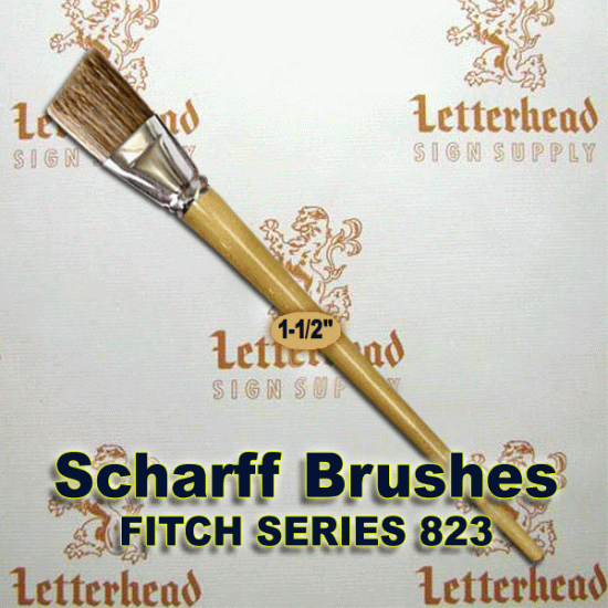 1-1/2" Angled Fitch lettering Brush Scharff series 823