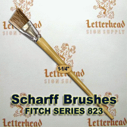 1-1/4" Angled Fitch lettering Brush Scharff series 823 1-1/4" Angled Fitch lettering Brush Scharff series 823