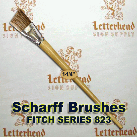 1-1/4" Angled Fitch lettering Brush Scharff series 823