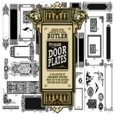 Butler Door Plates Clip-Art 