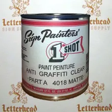 1 shot lettering anti graffiti clear Gloss part A & B 4018 quarts