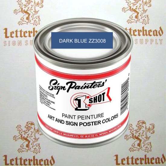 1 shot art poster colors paint dark blue ZZ3008 quart