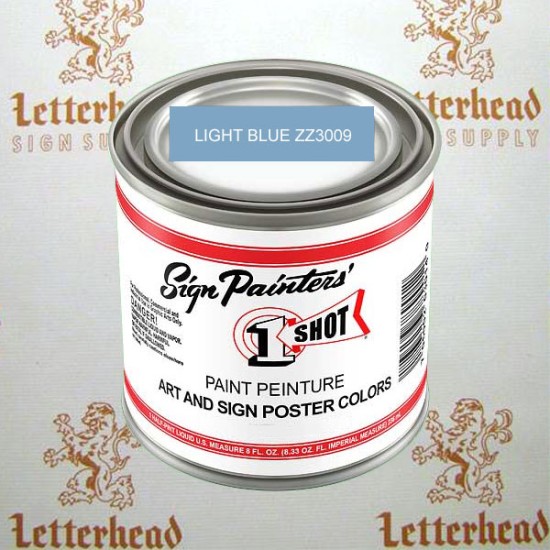 1 shot art poster colors paint light blue ZZ3009 quart