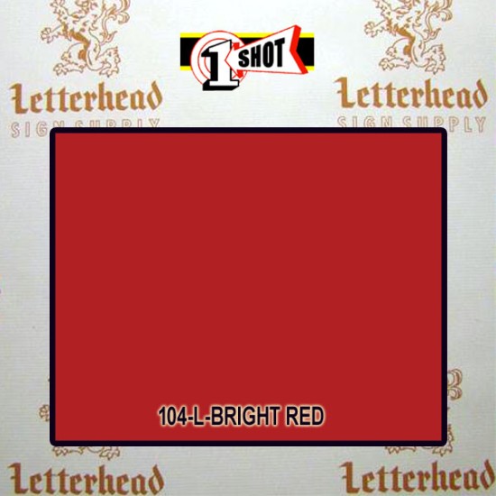 1 Shot Lettering Enamel Paint Bright Red 104L - 1/2 Pint
