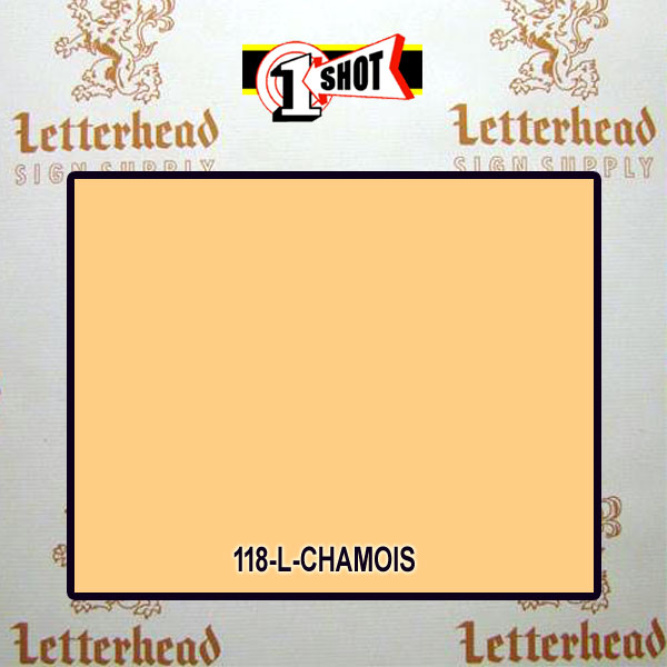 1 Shot 118L-8Z Chamois Stripe & Lettering Enamel 1/2 Pint
