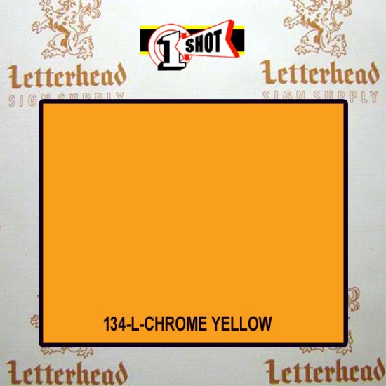 1 Shot Lettering Enamel Paint Chrome Yellow 134L - 1/2 Pint