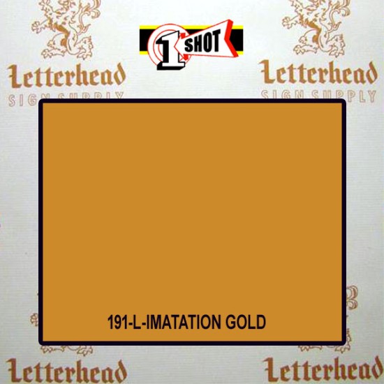 1 Shot Lettering Enamel Paint Imitation Gold 191L - 1/2 Pint