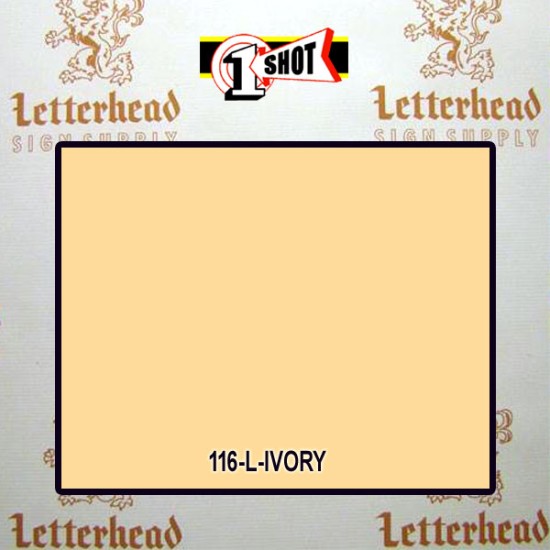 1 Shot Lettering Enamel Paint Ivory 116L - Quart