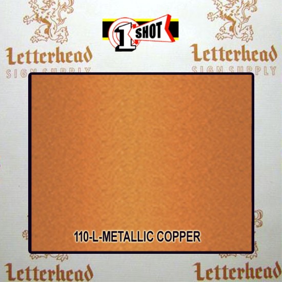 1 Shot Lettering Enamel Paint Metallic Copper 110L - 1/2 Pint