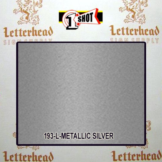 1 Shot Lettering Enamel Paint Metallic Silver 193L - Pint