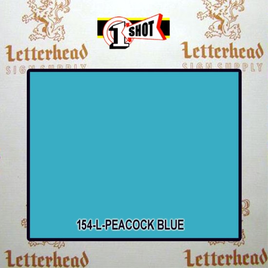 1 Shot Lettering Enamel Paint Peacock Blue 154L - Pint