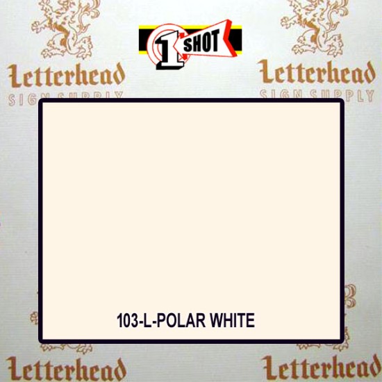 1 Shot Lettering Enamel Paint Polar White 103L - 1/2 Pint