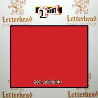 1 Shot Lettering Enamel Paint Fire Red 102L - 1/2 Pint