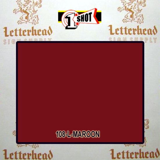 1 Shot Lettering Enamel Paint Maroon 108L- Quart