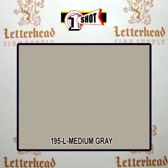 1 Shot Lettering Enamel Paint Medium Gray 195L - 1/2 Pint