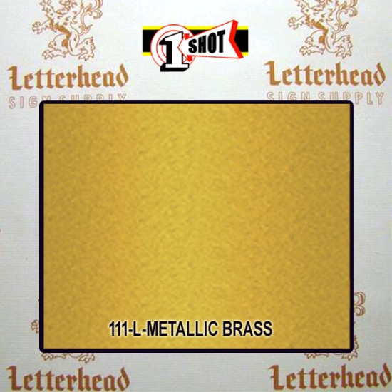 1 Shot Lettering Enamel Paint Metallic Brass 111L - 1/2 Pint