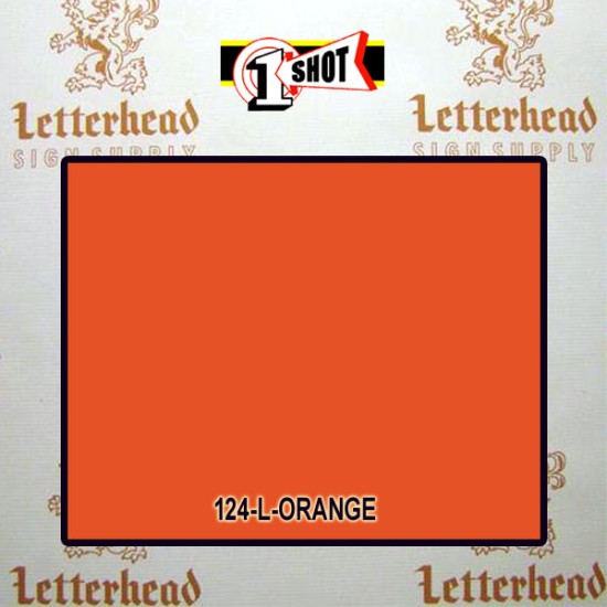 1 Shot Lettering Enamel Paint Orange 124L - 1/2 Pint