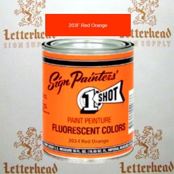 1 Shot Lettering Enamel Paint Red Orange 203F - Quart 1 Shot Lettering Enamel Paint Red Orange 203F - Quart