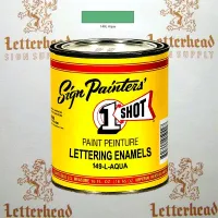 1 Shot Lettering Enamel Paint Aqua 149L - 1/4 Pint