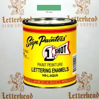 1 Shot Lettering Enamel Paint Aqua 149L - Quart