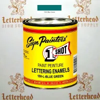 1 Shot Lettering Enamel Paint Blue Green 150L - Quart