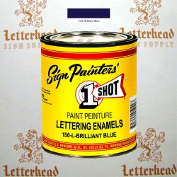 1 Shot Lettering Enamel Paint Brilliant Blue 156L - Quart 1 Shot Lettering Enamel Paint Brilliant Blue 156L - Quart