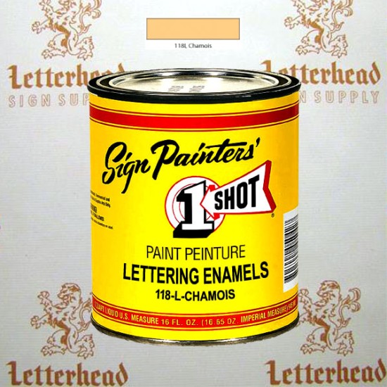 1 Shot Lettering Enamel Paint Chamois 118L - Pint