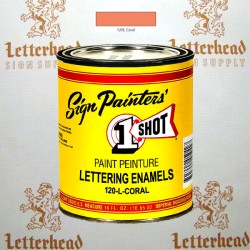 1 Shot Lettering Enamel Paint Coral 120L - 1/4 Pint 1 Shot Lettering Enamel Paint Coral 120L - 1/4 Pint