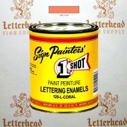 1 Shot Lettering Enamel Paint Coral 120L - Quart 1 Shot Lettering Enamel Paint Coral 120L - Quart