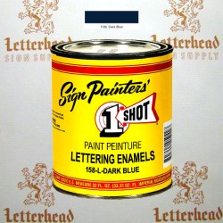 1 Shot Lettering Enamel Paint Dark Blue 158L - Quart 1 Shot Lettering Enamel Paint Dark Blue 158L - Quart