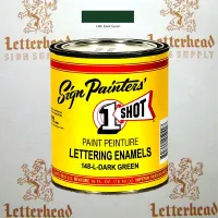 1 Shot Lettering Enamel Paint Dark Green 148L - 1/4 Pint