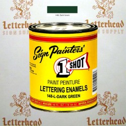 1 Shot Lettering Enamel Paint Dark Green 148L - 1/4 Pint 1 Shot Lettering Enamel Paint Dark Green 148L - 1/4 Pint