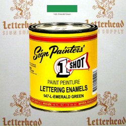 1 Shot Lettering Enamel Paint Emerald Green 142L - 1/4  Pint 1 Shot Lettering Enamel Paint Emerald Green 142L - 1/4  Pint