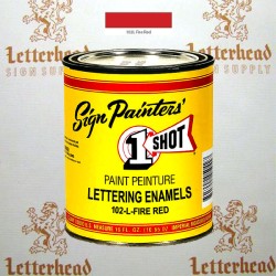 1 Shot Lettering Enamel Paint Fire Red 102L - Pint 1 Shot Lettering Enamel Paint Fire Red 102L - Pint