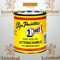 1 Shot Lettering Enamel Paint Imitation Gold 191L - 1/4 Pint