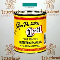 1 Shot Lettering Enamel Paint Kansas City Teal 157L - Quart
